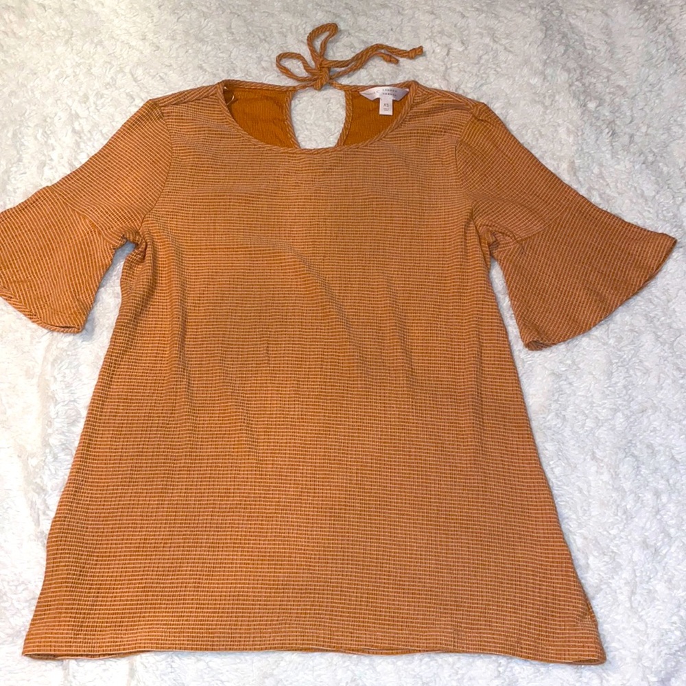 Mustard Blouse with Bell Sleeves